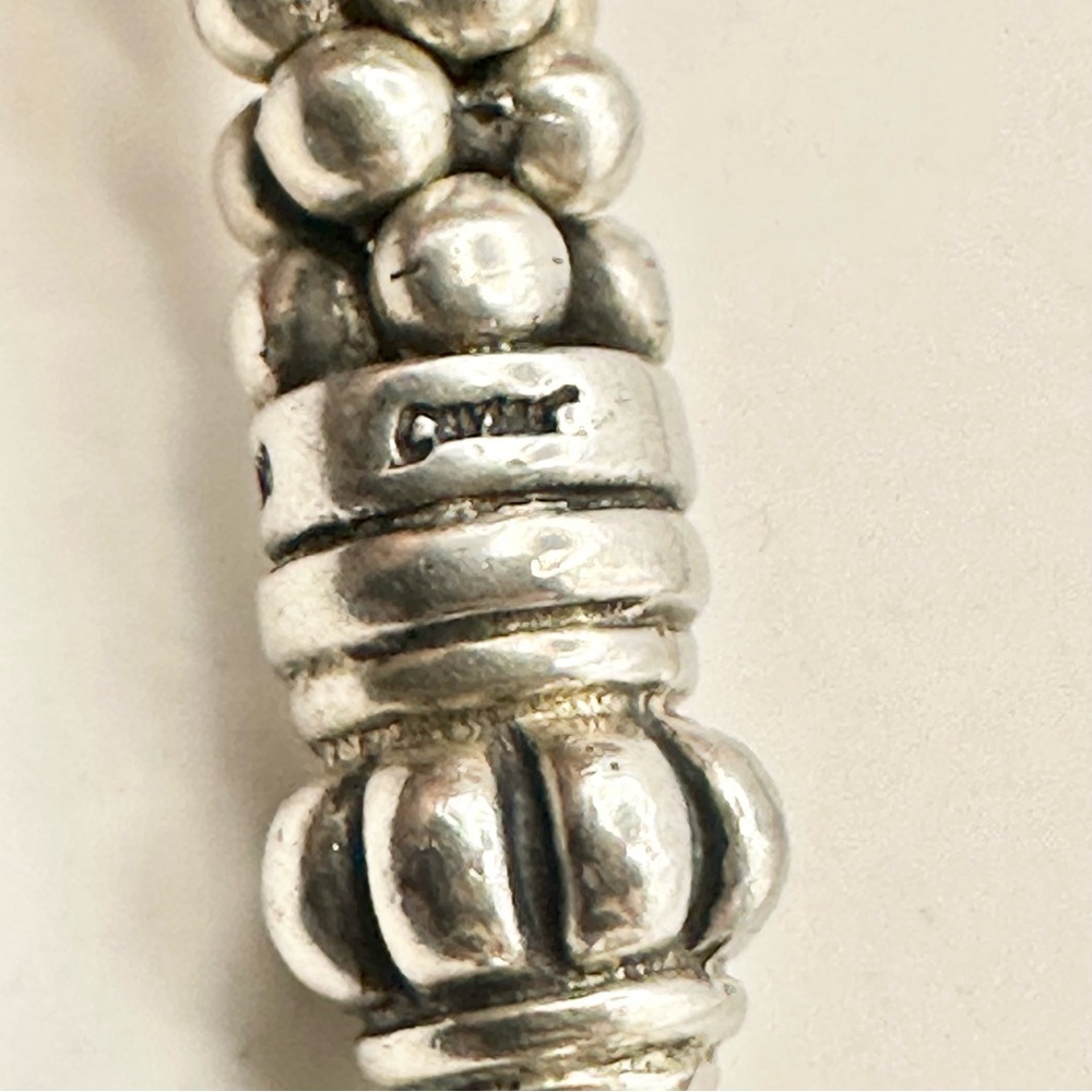 LAGOS Silver Beaded Station Necklace - Picture 6 of 9